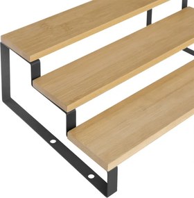 Set dvoch kuchynských bambusových políc AUK-E1016 NAT (2 ks)