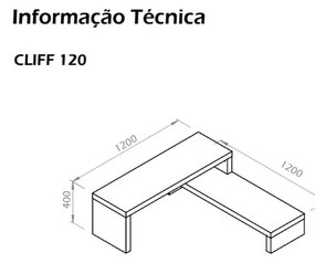 Biely variabilný stolík TemaHome Cliff Walnut