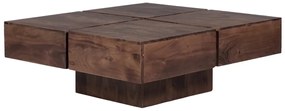 furniture-nabytek.cz - Masívny konferenčný stolík Amberley z akácie, lakovaný, hnedý – 80×80 cm