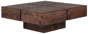 furniture-nabytek.cz - Masívny konferenčný stolík Amberley z akácie, lakovaný, hnedý – 80×80 cm