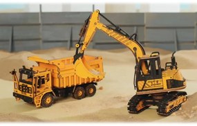 Robotime Rokr 3D dřevěné puzzle Nákladní auto - sklápěč 225 ks