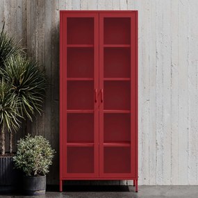 Vitrína ANGELO, 800 x 1850 x 450 mm, Modern: červená