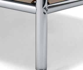 Nízky kovový stolík »CN3« s 3 výklopnými priečinkami, hnedosivý