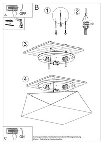 Stropné svietidlo HEXA 3xE27/60W/230V biela