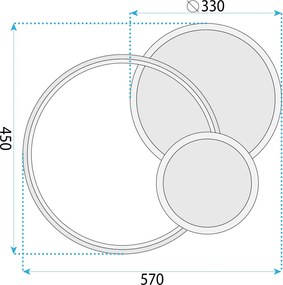 Toolight Toolight, LED stropné svietidlo + diaľkové ovládanie, APP1711-C, zlatá matná, OSW-04040