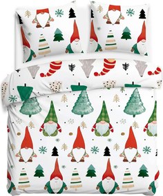 VIANOČNÉ FLANELOVÉ OBLIEČKY FLANELOVE 200X220 CM, 2 KS 70X80 CM VZOROVANÉ