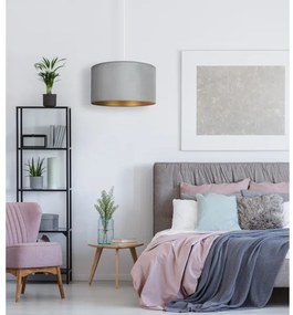 Duolla - Luster na lanku ROLLER 1xE27/15W/230V svetlo pr. 40 cm zelená/zlatá