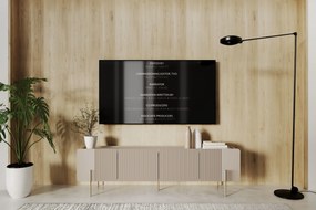 TV skrinka Malmi 200 cm - kašmír / zlote nozki - Limitovaná ponuka