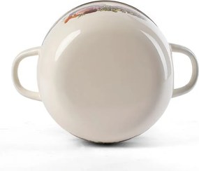 Smaltovaný hrniec s pokrievkou HUBY 5 l