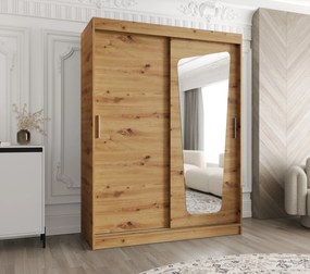 Šatníková skriňa 150 cm Mokka (dub artisan). Akcia -20%. Vlastná spoľahlivá doprava až k Vám domov. 1126027