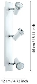 Eglo 95994 - LED Kúpeľňové bodové svietidlo TAMARA 1 3xGU10-LED/3,3W/230V
