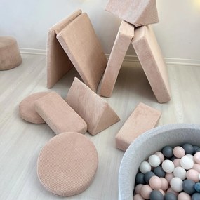 Dvoumístná rozkládací pohovka Puzzle růžová