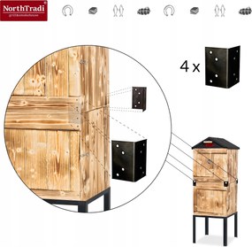 TRENDIE Udiareň XXL drevená s kovovou strechou