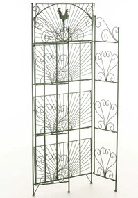 Kovová polica regál Maia - Zelená antik