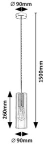 Rabalux 72050 - Luster na lanku ESTA 1xE27/40W/230V číra/zlatá