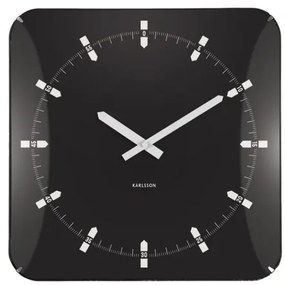 Nástenné hodiny Sucinto Dome Square Karlsson KA6085BK, 35cm