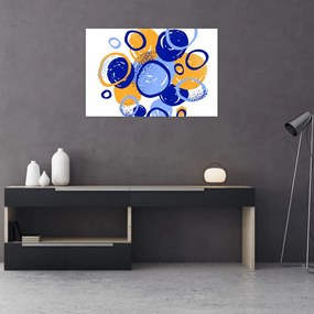 Obraz - Svetlý motív s kruhmi (90x60 cm)