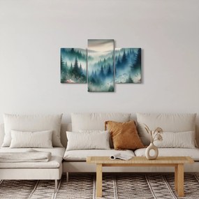 Obraz - Lesná krajina s hmlou (90x60 cm)