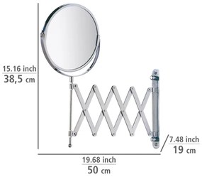 WENKO 15165100 - Kozmetické zrkadlo EXCLUSIVE 19x38,5 cm lesklý chróm