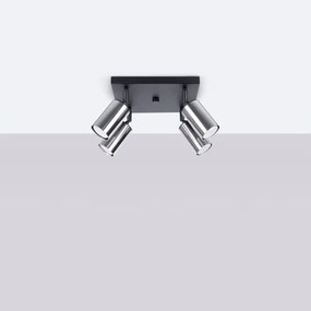 Sollux SL.1370 - Bodové svietidlo WINX 4xGU10/10W/230V čierna/chróm