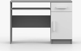 Písací stôl SMYK - šedý/biely (viac variant)