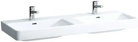 Laufen Pro S dvojumývadlo pre s 130x46 cm dva otvory pre batériu h8149680001041 1496.8.000.104.1