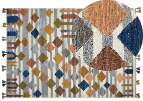Vlnený kelímový koberec 160 x 230 cm viacfarebný KASAKH Beliani