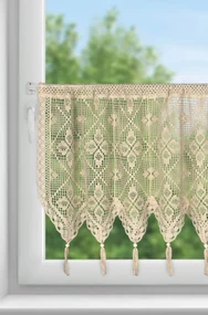 KRÁTKA ZÁCLONA NA PÁSKE MARTHA 150X60 CM SVETLOBÉŽOVÁ