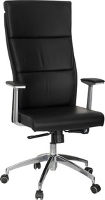 XXXLutz OTOČNÁ STOLIČKA, vzhľad kože, čierna, strieborná MID.YOU - Online Only kancelárie - 001918003401