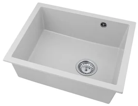 Gamma Decor 5040, 1-komorový granitový drez 560x460x180 mm, biela, GMA-ZLE000082