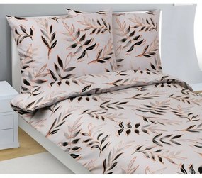Bellatex Bavlnené obliečky List sivá, 140 x 220 cm, 70 x 90 cm, 140 x 220 cm, 70 x 90 cm