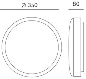 LED Stropné svietidlo ZOE LED/24W/230V IP44 čierna
