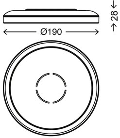 Briloner 3175-014 - LED Stropné svietidlo FREE LED/12W/230V pr. 19 cm
