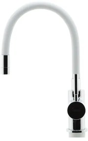 FERRO - Drezová batéria s flexibilným ramienkom lesklý chróm/biela