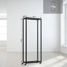 Stojan na drevo Hilta 25x60x150 cm - čierna