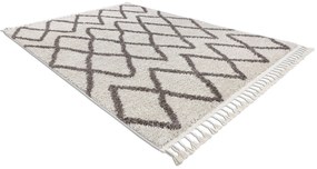 Koberec BERBER BENI krémový, strapce, Maroko Shaggy