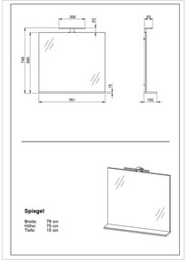 Antracitovosivá kúpeľňová zostava Crandon – Germania