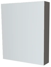 Mereo, Mereo Kúpeľňová zrkadlová skrinka 60 cm, galerka, 1x dvierka ľavá, Multidecor, Lávovo sivá, MER-CN798G61LAS1