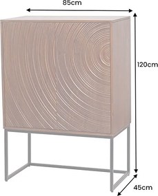 Dizajnová vysoká komoda Waseemah 120 cm hnedé mango