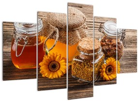 Obraz - Zátišie s medovými pohármi (150x105 cm)