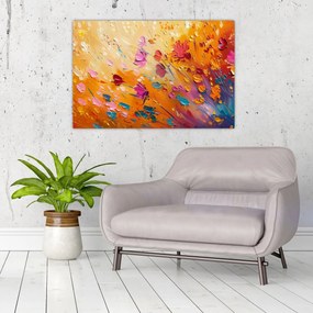 Obraz - Maľba farebných kvetov (90x60 cm)