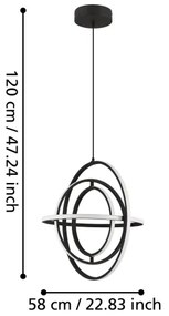 Eglo 39893 - LED Luster na lanku RETORNIO LED/44W/230V