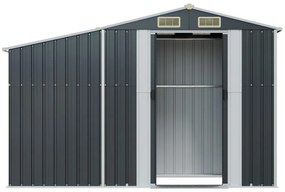 Záhradná kôlňa antracitová 277x93x179 cm pozinkovaná oceľ