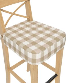 Poťah na barovú stoličku Ingolf farba produktu béžová látka vzorované