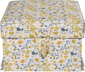 Poťah na podnožku Ektorp Bromma farba produktu žltá látka zapletaná, vzorované