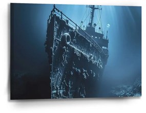 Sablio Obraz Vrak lode na dne mora - 90x60 cm