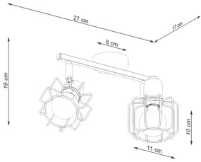 Sollux SL.1112 - Bodové svietidlo BELUCI 2xE14/40W/230V biela