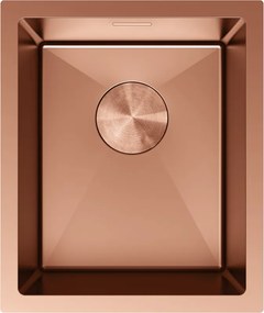 Mexen Trixo, 1-komorový nerezový drez 370 x 440 mm, brúsená meď, 6412371000-65