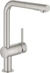 Grohe Minta drezová batéria s vyťahovacou sprškou supersteel 30274dc0 G30274DC0