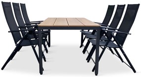 Záhradný jedálenský set Milano + 6x kovová stolička Pia